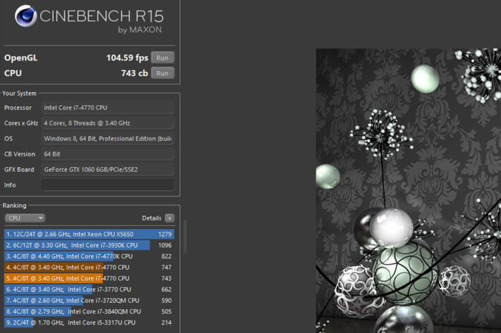 CineBench - CPU Benchmark Software