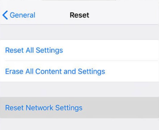 Reset Network Settings