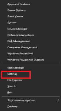 Choose Settings From Context Menu List