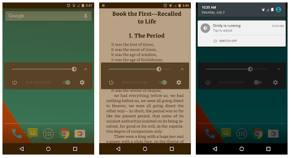 Dimly - Control Screen Brightness on Android