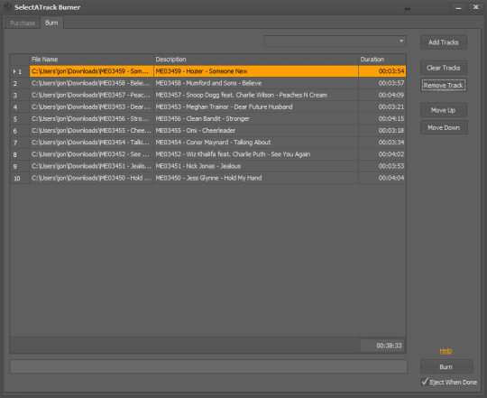 Selectatrack Burner - Windows Karaoke Software